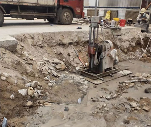 调楼镇公路下沉压浆